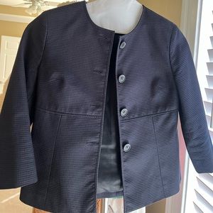 Brooks brothers navy cropped coat size 0P